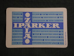 Kártyanaptár,Zala iparker áruház,szaküzletek,Zalaegerszeg,1971
