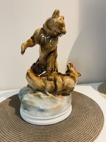 Zsolnay birkózó medvék (Markup Béla)