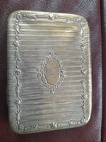 Régi alpacca tárca,doboz