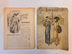 Divat Salon/ Divat Szalon szecessziós divat folyóirat, színes, különlegesen dús képanyaggal, RITKASÁ