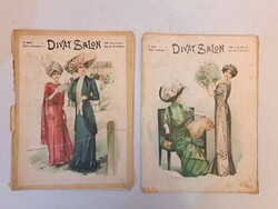 Divat Salon/ Divat Szalon szecessziós divat folyóirat, színes, különlegesen dús képanyaggal, RITKASÁ