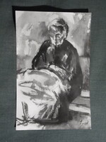 Képeslap,Pécs,Janus Pannonius múzeum,Szőnyi istván,anyám festmény, 1964-
