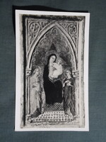 Képeslap,Esztergom,Keresztény múzeum,Taddeo Gaddi,Madonna,1950-