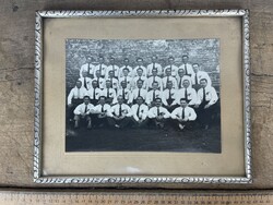 -AV990- Régi Fénykép Fotó Csoportkép Bekeretezve
