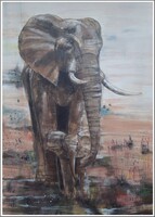 "Vándorlás" Eredeti festmény keretezve