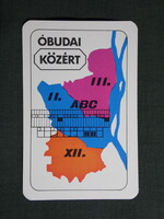 Kártyanaptár,Budapest,Óbudai közért ABC áruházak,grafikai,1973
