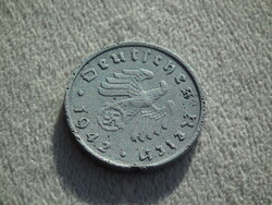 Németország, horogkeresztes birodalmi 10 Pfennig (Reichspfennig), 1942 G