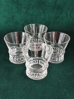 4db Vintage Campari Whiskys Pohár (1970-1980')