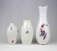 1Y549 Régi Hollóházi porcelán váza ibolyaváza csomag 3 darab