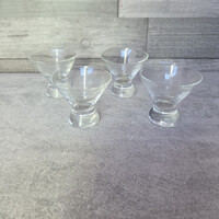 Üveg felespohárka szett, 4 db