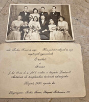 Puskás Ferenc esküvői meghívója