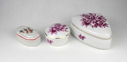 1Y548 Régi Hollóházi porcelán bonbonier csomag 3 darab