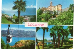 Képeslap: Svájc, Locarno. Pálmafa.