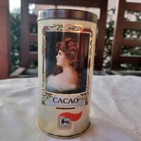 Belga régi fém  kakaós doboz- vintage