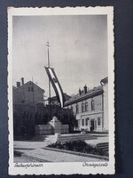 Régi képeslap - Székesfehérvár, Országzászló - 1937
