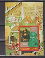 Külföldi Blokkbélyeg - Egyenlítői Guinea 1974 - Mona Lisa