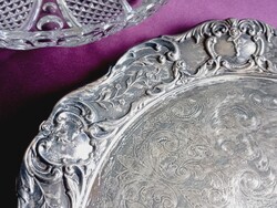 Szép ezüstözött tálca