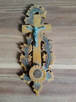 Régi katolikus fakereszt, feszület, hátuljára beleírva Zakopane, a dátum talán 1947
