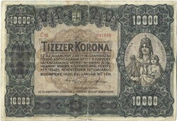 10000 korona 1920 Eredeti állapot 1.