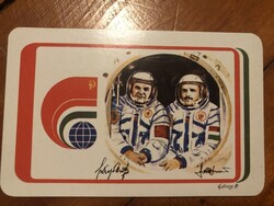  Ritka 1980-as Farkas Bertalan kártyanaptár – Az első magyar űrrepülések emlékére