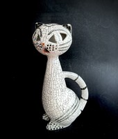 Gorka Lívia Iparművészeti kerámia macska cica