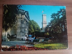 Régi képeslap, Olaszország, Montecatini, pálmafa, 1974