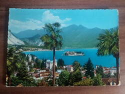 Régi képeslap, Olaszország, Stresa, Lago Maggiore, pálmafa, 1960