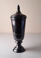 Art Deco ezüstözött alpakka fedeles serleg