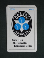 Kártyanaptár,Órások szövetkezete,1974