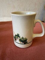 Rosenberger Domestic teás kávés füles fajansz kerámia bögre csésze zöld levél minta