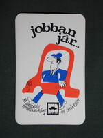 Kártyanaptár,Merkur autókereskedelmi vállalat Budapest,grafikai,1974