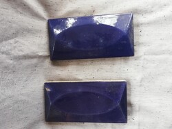 KÉK ZSOLNAY ZOMÁNCOS CSEMPE 2 DB