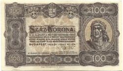 100 korona 1923 Pénzjegynyomda 4. aUNC