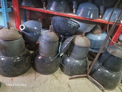 Antik ipari lámpa régi csarnok lámpa loft industrial zománc lámpa