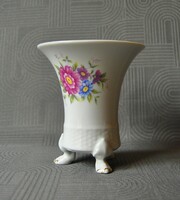 Hollóházi oroszlán lábas kis méretű váza