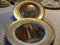 Franklin 20 centis porcelán 2 db Grimm mesesorozat, vitrin minőség