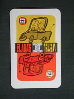 Kártyanaptár,Merkur autókereskedelmi vállalat,grafikai,1974