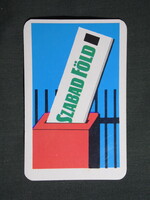 Kártyanaptár,Szabad föld napilap,újság,magazin,1974