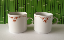2 DB ALFÖLDI PORCELÁN CSIPKEBOGYÓ MINTÁS BÖGRE,CSÉSZE