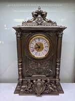 Bronzirozott kerámia kandallo óra