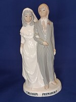 Porcelán MENNYASSZONY és VŐLEGÉNY tortadísz