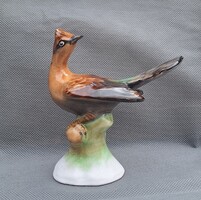 Bodrogkeresztúri  kézzel festett kakukk madár figura