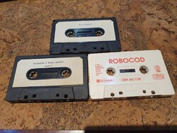 Retro commodore 64 128 plus 4 kazetták robocod basic amiga