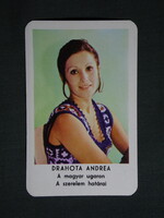 Kártyanaptár,MOKÉP,mozi,Drahota Andrea színésznő,1974