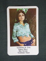 Kártyanaptár,MOKÉP,mozi,Szerencsi Éva színésznő,1974
