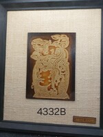 Szász Endre, bőr nyomat. 34 x 29 centiméter, 4332B
