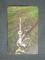 Kártyanaptár,Pécs,Mecsek tourist,Idegenforgalmi hivatal,TV torony,1974