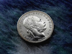 1891 ezüst 1 Forint FIUME CÍMERES szép állapotú érme! Ferenc József RITKA ÉVSZÁM ! (KVE)