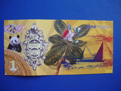 PROMÉTEUSZ-SZIGET / PROMETHEUS ISLAND 1 KRONA 2020 VIRÁG PANDA! RITKA FANTÁZIA PAPÍRPÉNZ! UNC!