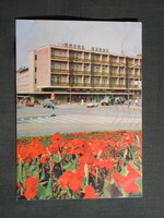 Képeslap,Kaposvár,Kapos szálló,hotel,ZIL,Csepel teherautó látkép,részlet, 1971-